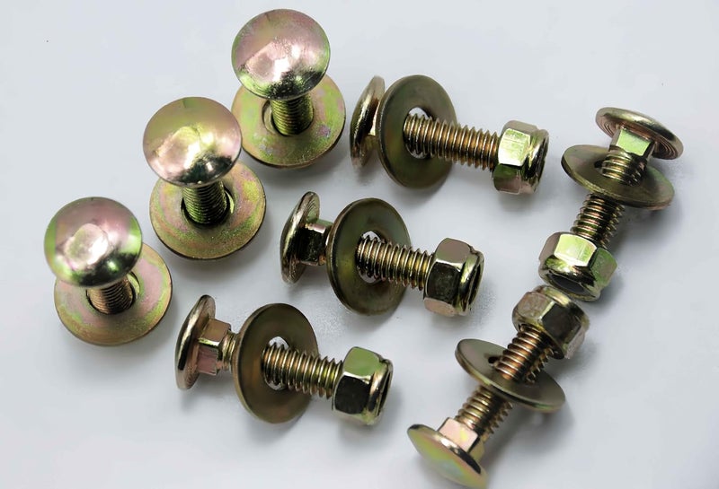 Metalsuberg 5/16" x 1-1/4" Carriage Bolt by Color Galvanization of Square Neck with Nylon Lock nut and Large Size Washer Assortment Kit,Carbon Steel,Grade 2.(8pcs Pack) - Image 5